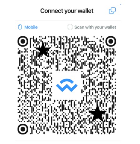 Scan the QR code to attach your crypto wallet to BTC Bull 