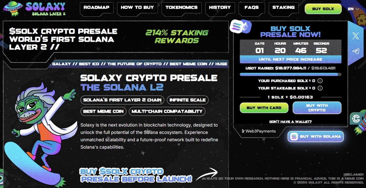 solaxy - Las 6 mejores meme coins para comprar cuando la SEC aprueba la primera solicitud de ETF de Solana