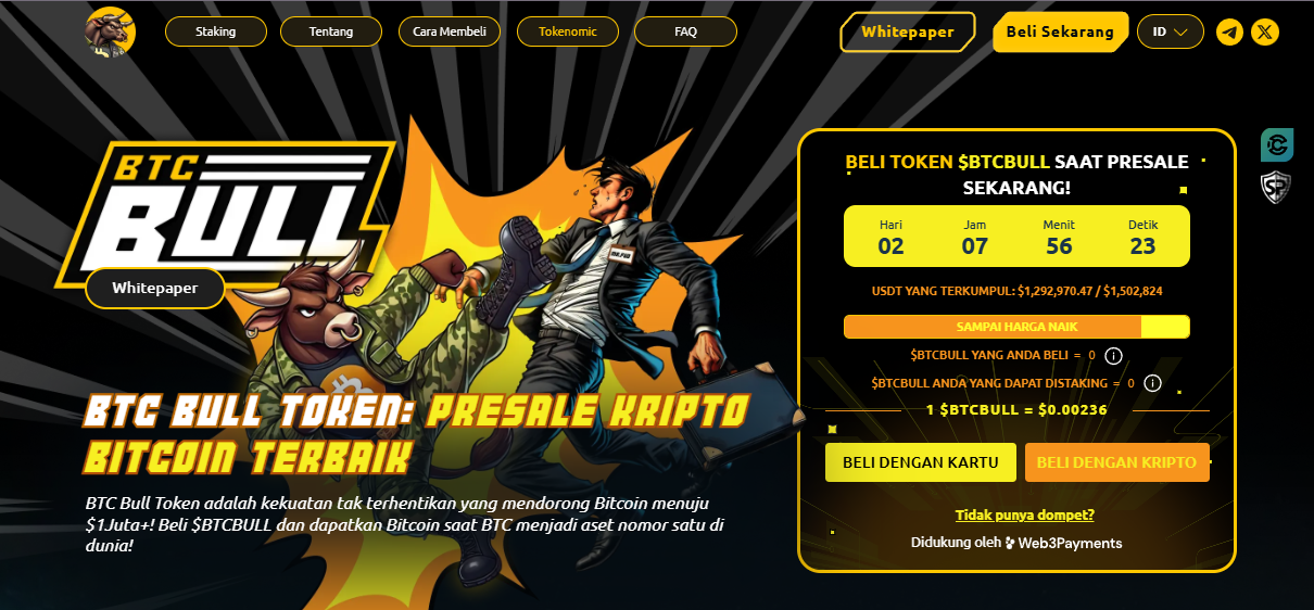 Prediksi harga Bitcoin Bull - situs resmi BTC Bull