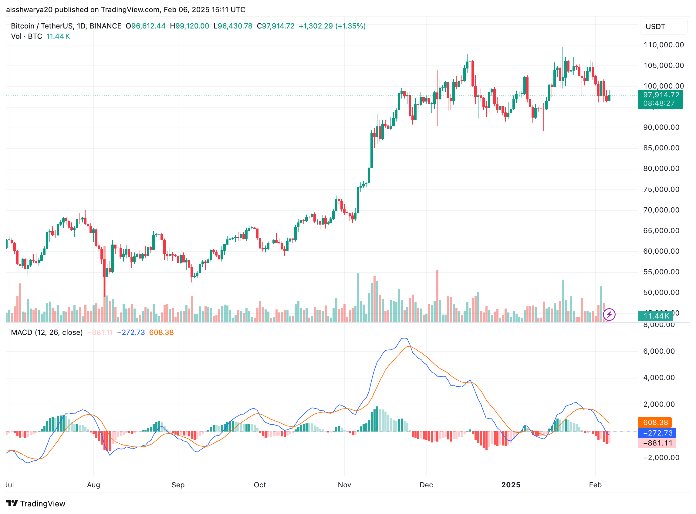 Bitcoin Network Activity Chart