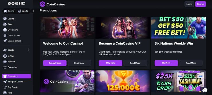 Bonus Offer at CoinCasino