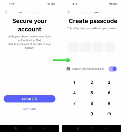 Best Wallet app setup process