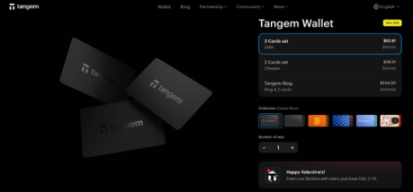 The Tangem cold wallet 