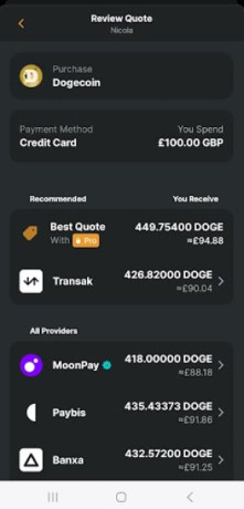 The Zengo wallet interface