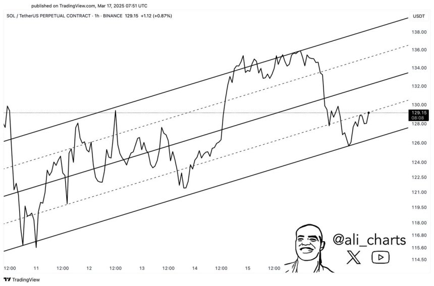 Solana forming a bullish channel | Source: Ali Martinez on X